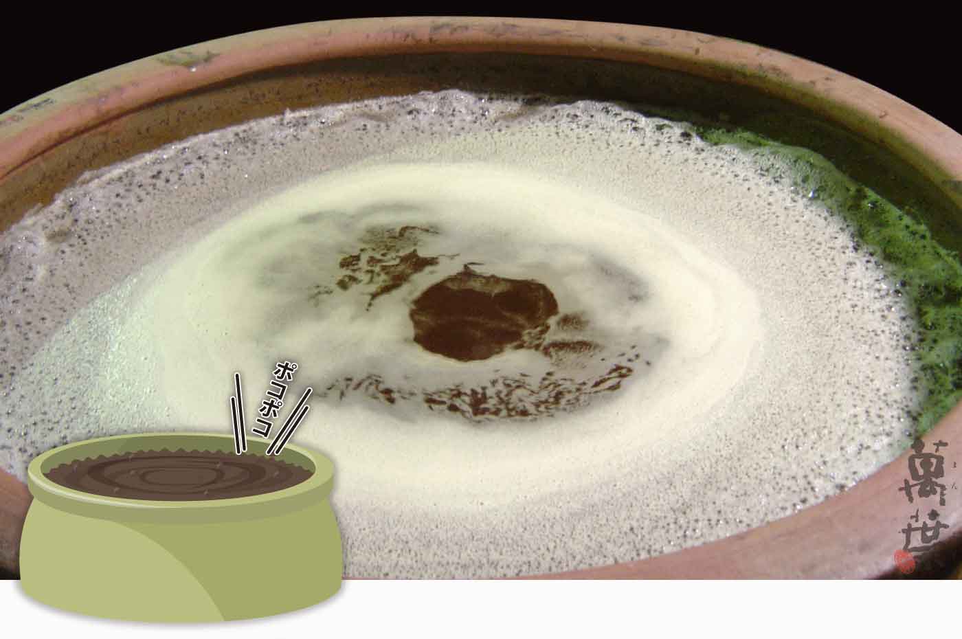 ゆきぐに酵素を発酵させる陶製の発酵甕
